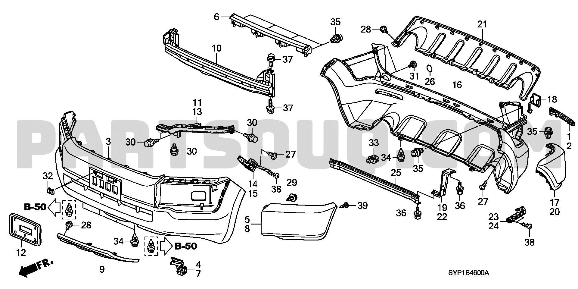 ﾊﾞﾝﾊﾟｰ | Honda CROSSROAD Japan DBA-RT4 | Parts Catalogs | PartSouq