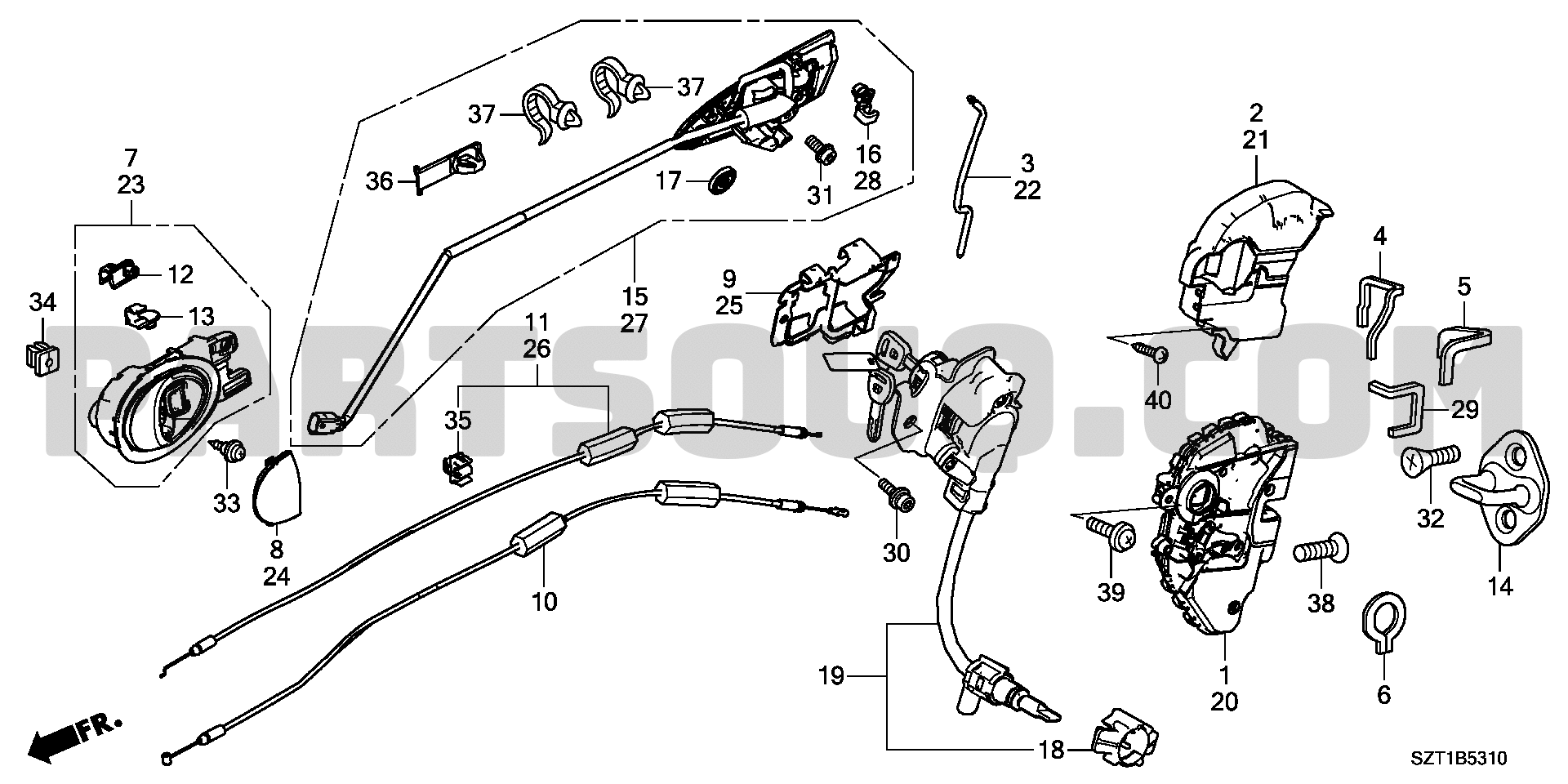 ﾄﾞｱｰﾛｯｸ/ｱｳﾀｰﾊﾝﾄﾞﾙ | Honda CR-Z Japan DAA-ZF1 | Parts Catalogs | PartSouq