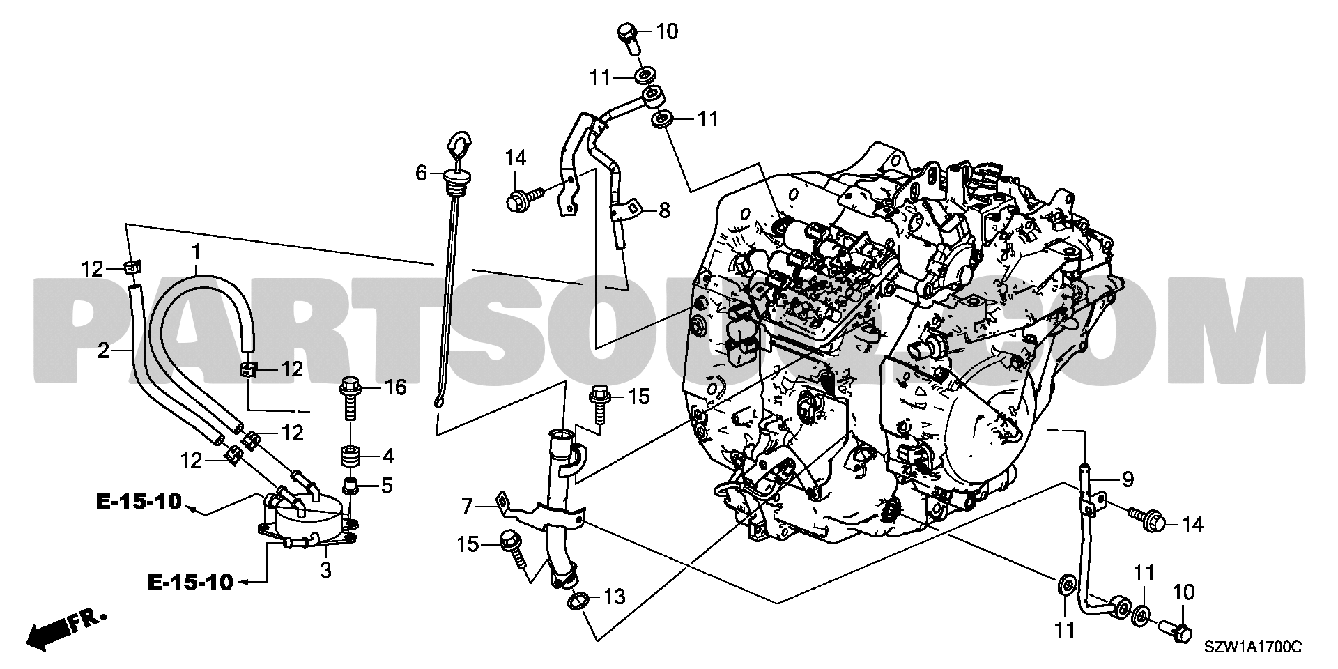 ATFﾊﾟｲﾌﾟ(CVT) | Honda STEP WGN Japan DBA-RK1 | Parts Catalogs | PartSouq
