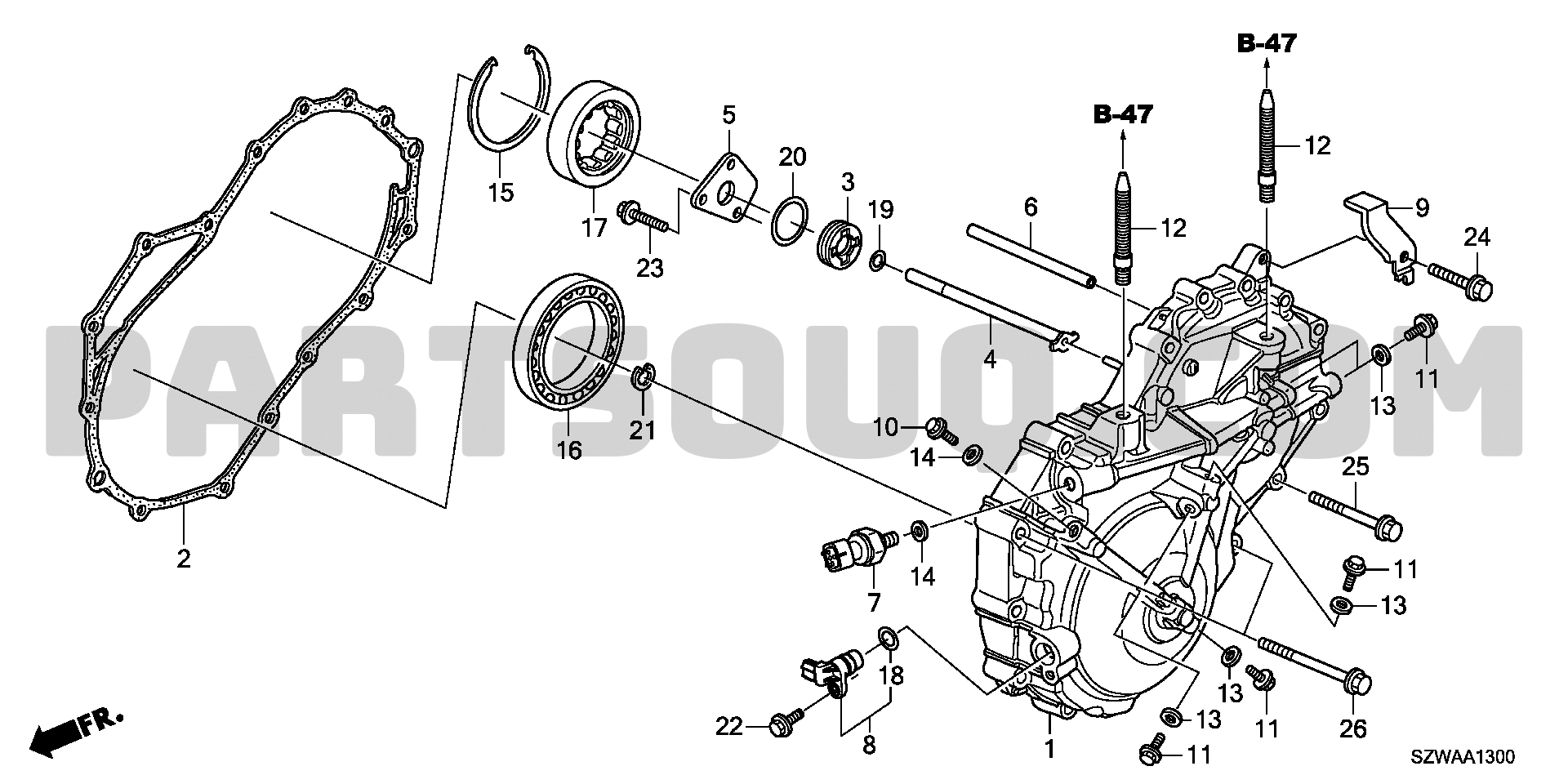 L.ｻｲﾄﾞｶﾊﾞｰ(CVT)(120/520) | Honda STEP WGN Japan DBA-RK1 | Parts