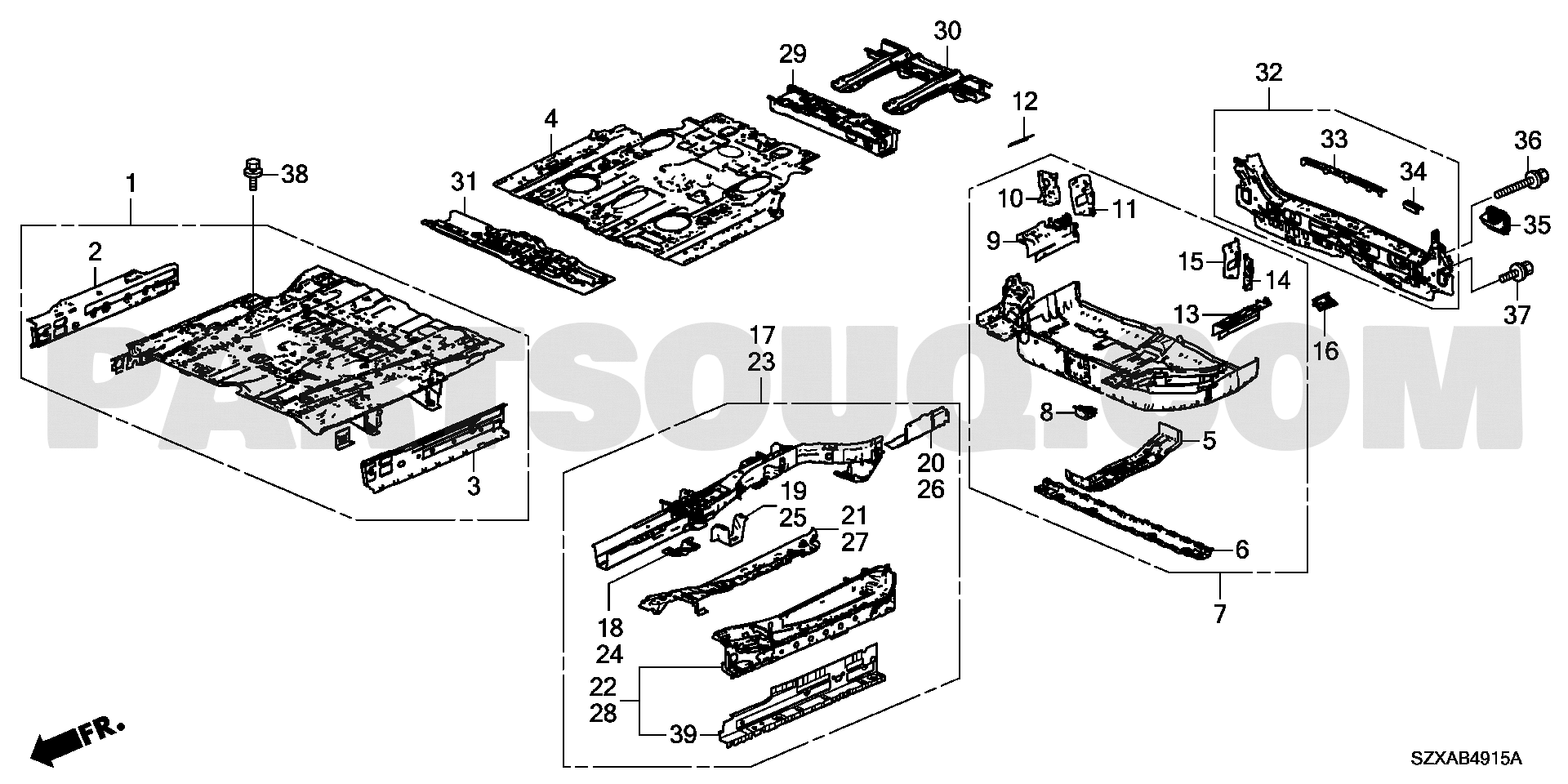 6. 車体 | Honda STEP WGN SPADA Japan 11SZXC01 | Parts Catalogs