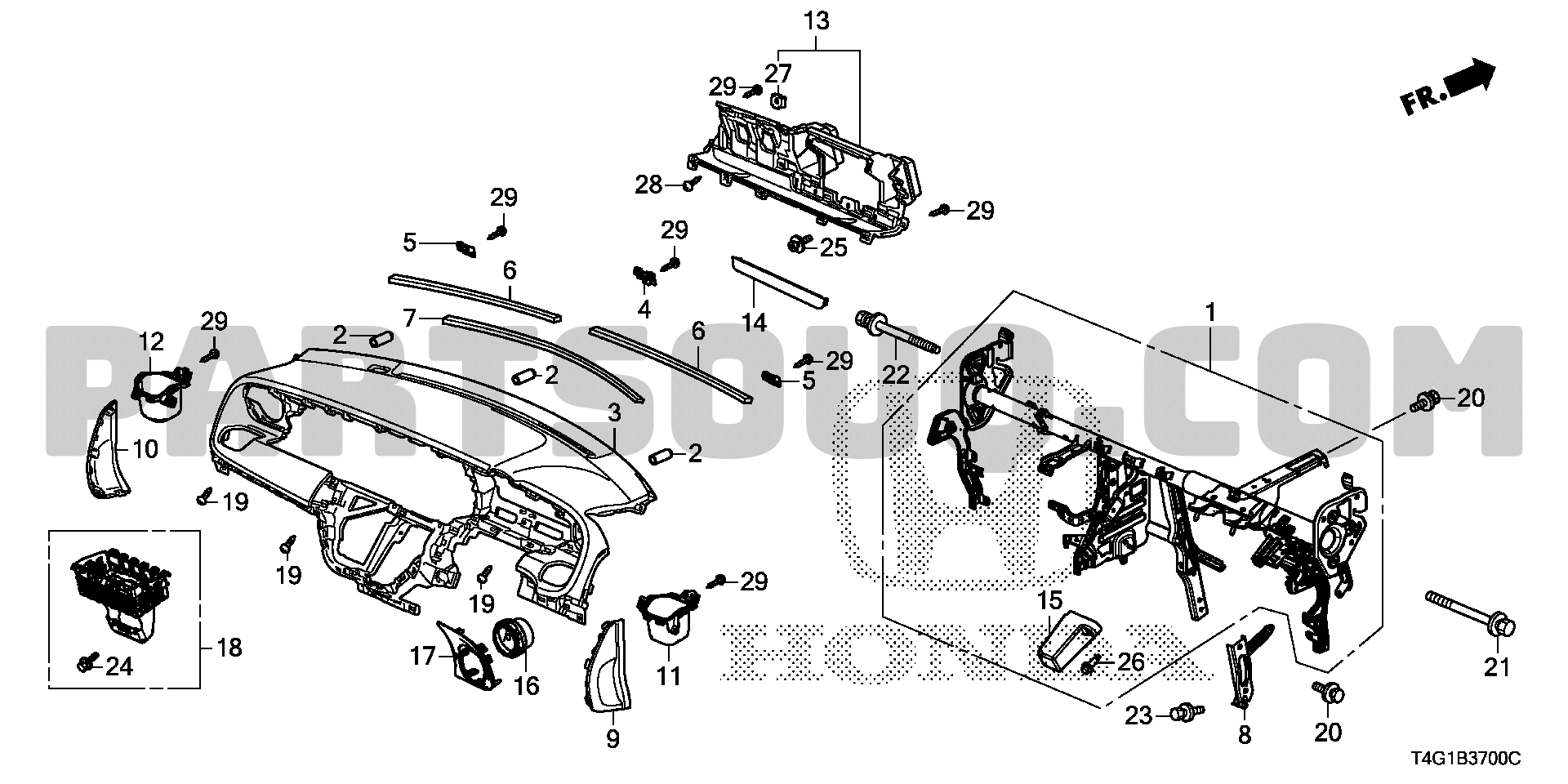 ｲﾝｽﾄﾙﾒﾝﾄﾊﾟﾈﾙ | Honda N ONE Japan DBA-JG1 | Parts Catalogs | PartSouq