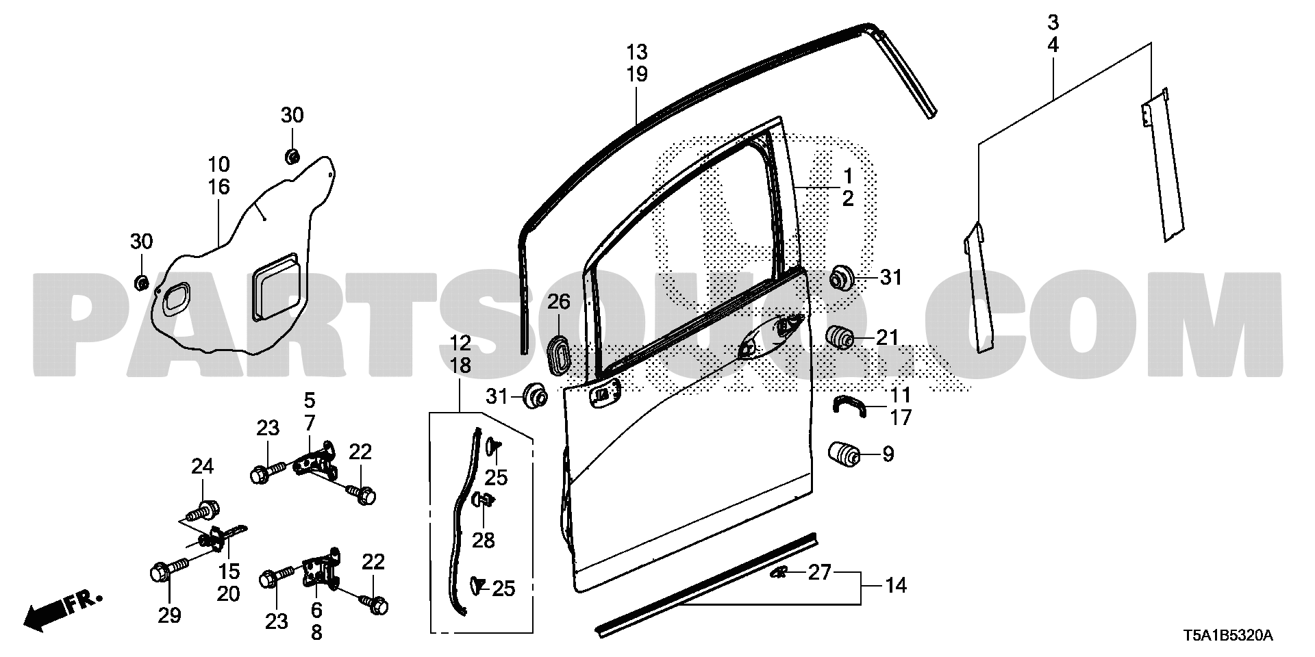 ﾌﾛﾝﾄﾄﾞｱｰﾊﾟﾈﾙ | Honda FIT Japan DBA-GK5 | Parts Catalogs | PartSouq