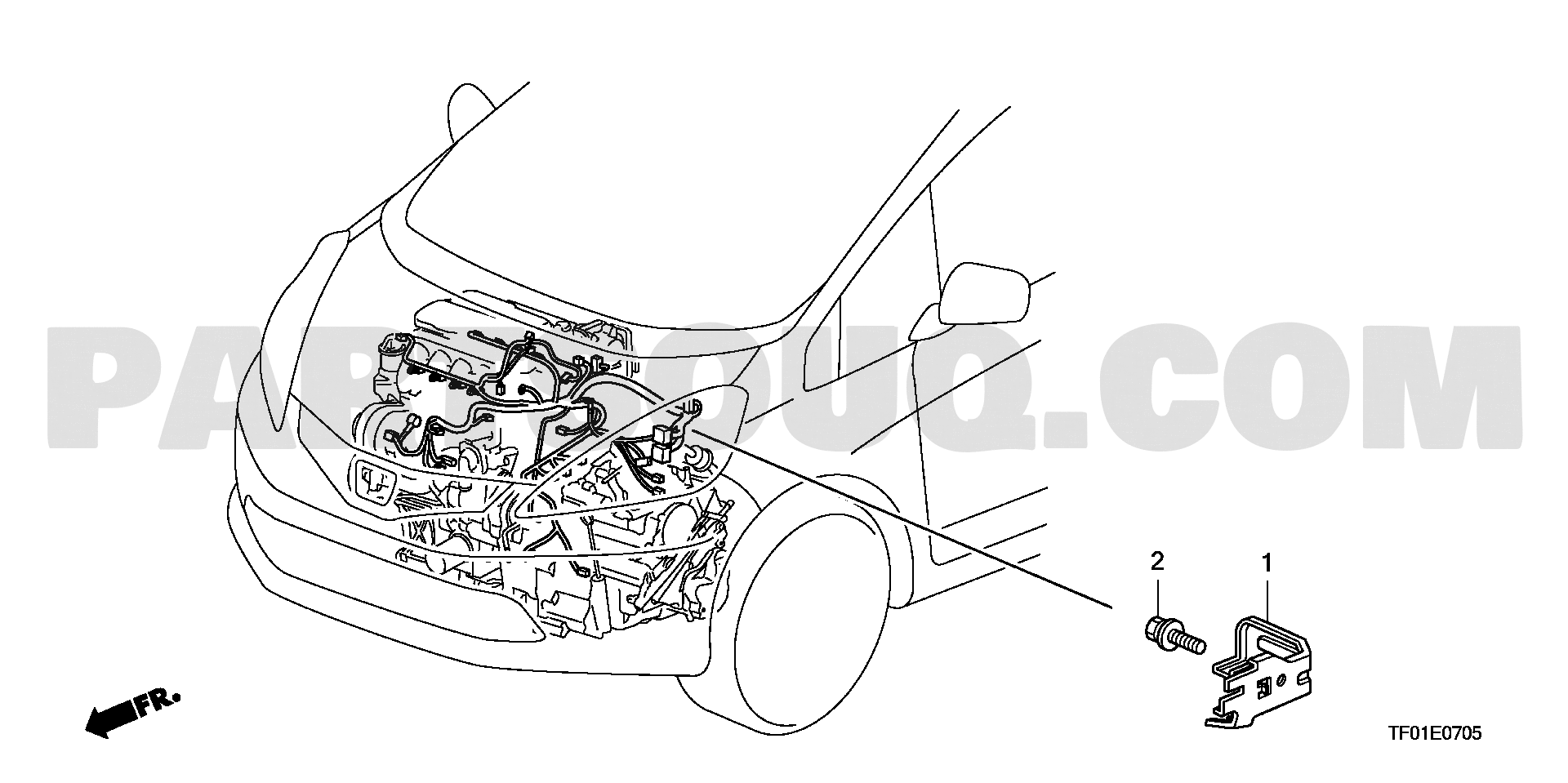 ｴﾝｼﾞﾝﾜｲﾔｰﾊｰﾈｽｽﾃｰ | Honda FIT Japan DBA-GE6 | Parts Catalogs | PartSouq