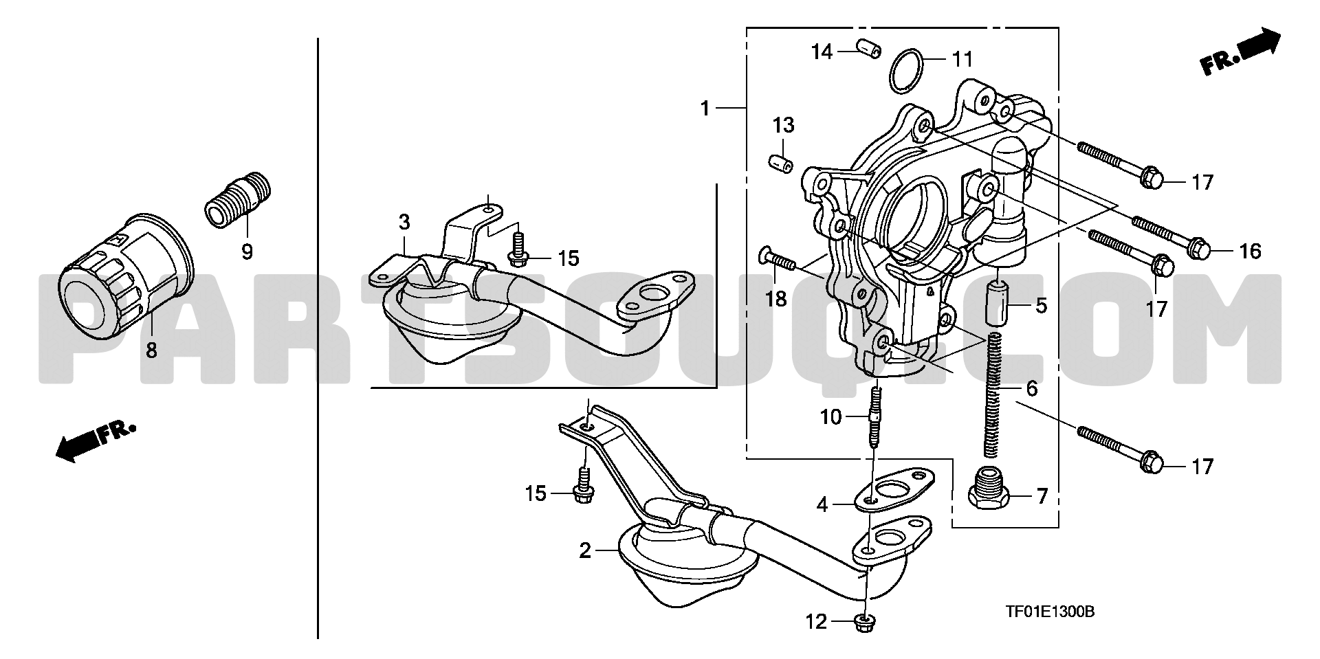 ｵｲﾙﾎﾟﾝﾌﾟ/ｵｲﾙｽﾄﾚｰﾅｰ | Honda FIT Japan DBA-GE6 | Parts Catalogs 