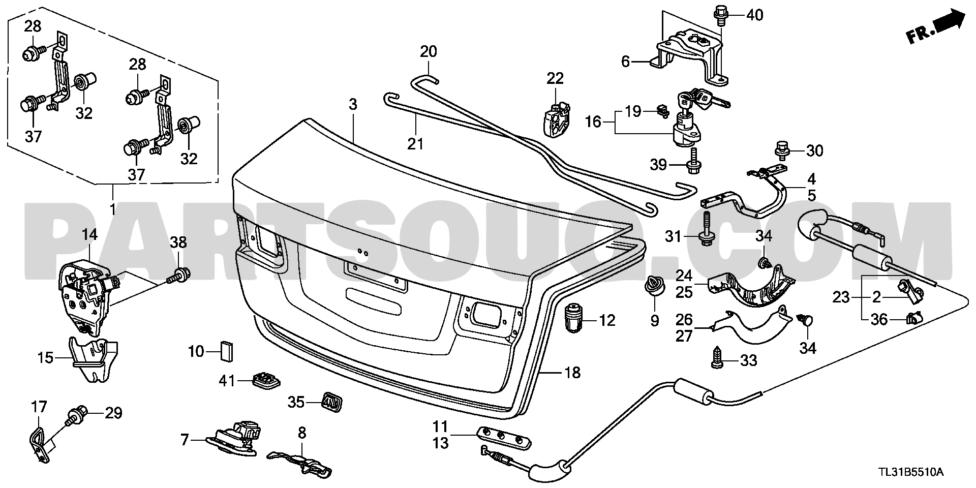 6. 車体 | Honda ACCORD 4D Japan DBA-CU2 | Parts Catalogs