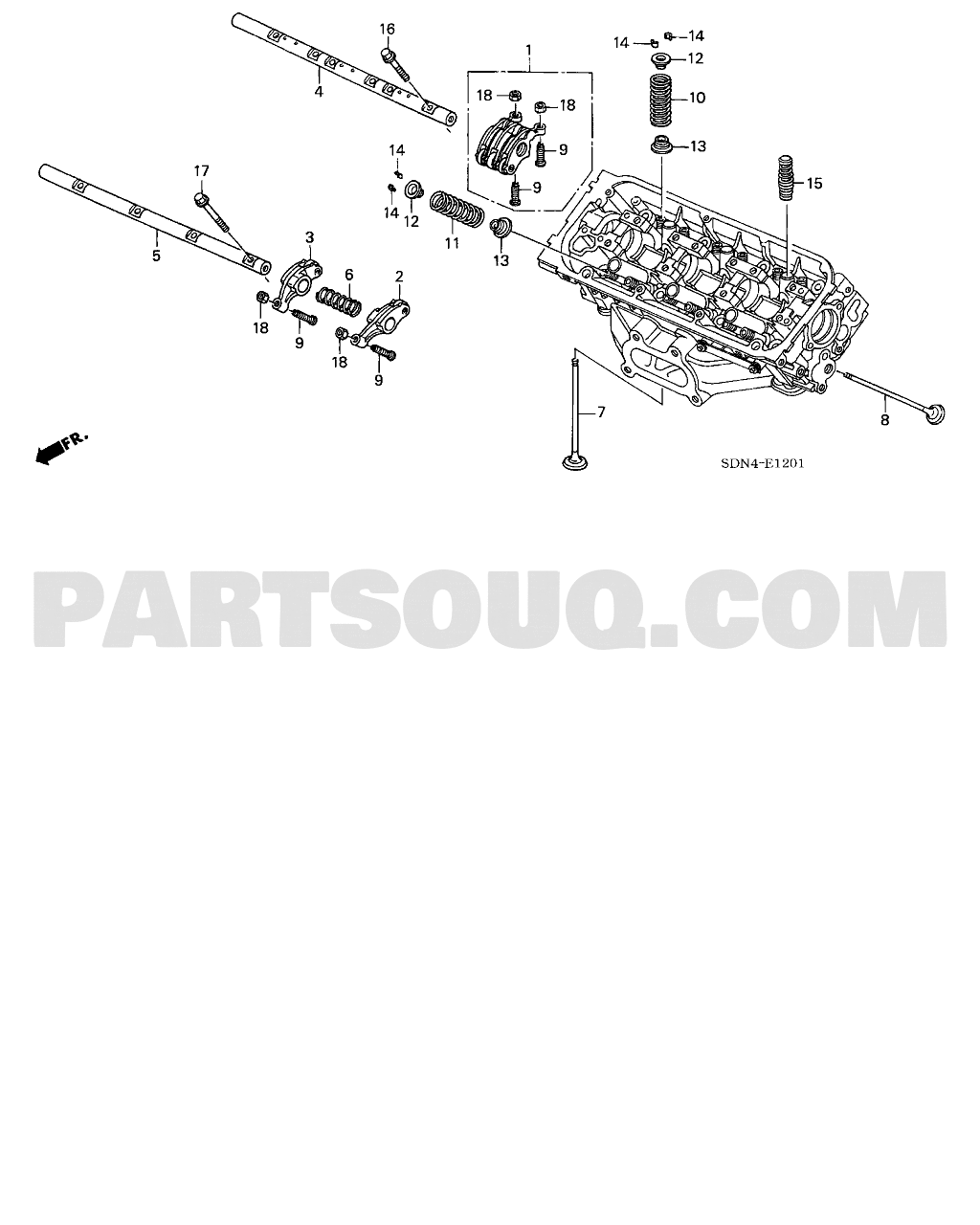 VALVE ROCKER ARM (FR.) (V6) Honda ACCORD USA 2004 Parts Catalogs PartSouq