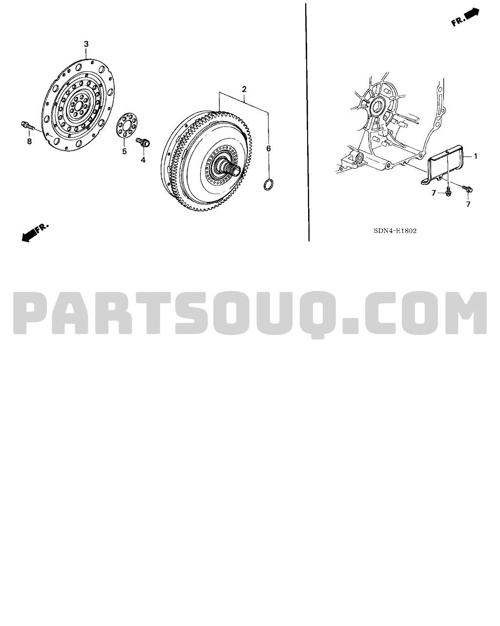 TORQUE CONVERTER (V6) Honda ACCORD USA 2004 Parts Catalogs PartSouq
