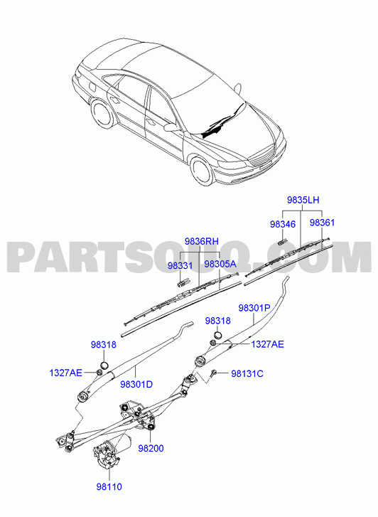 WINDSHIELD WIPER; 01/02