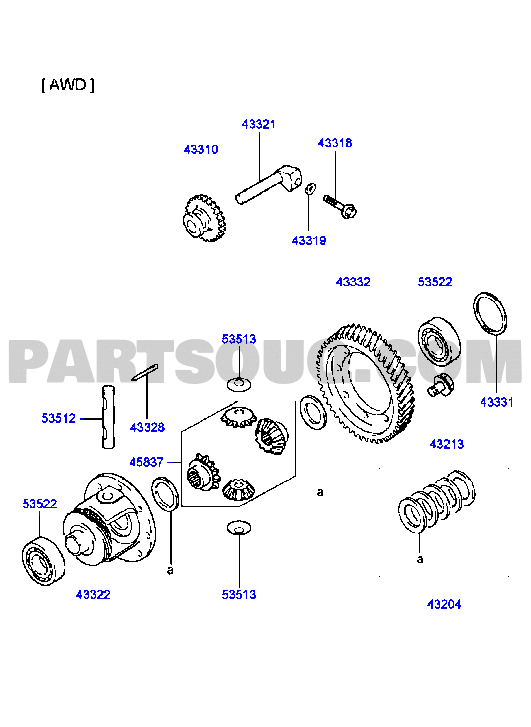 MANUAL TRANSMISSION GEAR; 04/05