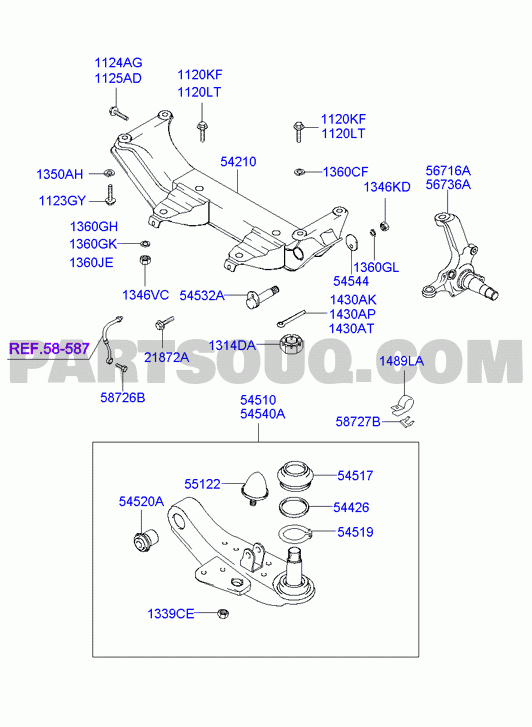 FRONT CROSSMEMBER & LOWER ARM
