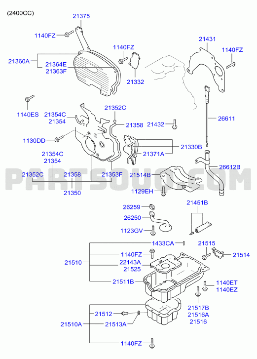 BELT COVER & OIL PAN; 01/02