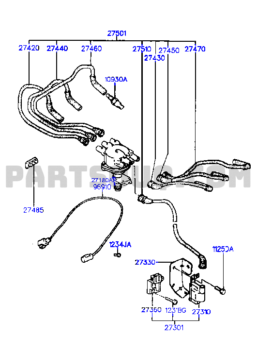 SPARK PLUG & CABLE (I4,SOHC)