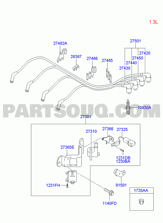 SPARK PLUG & CABLE; 01/02