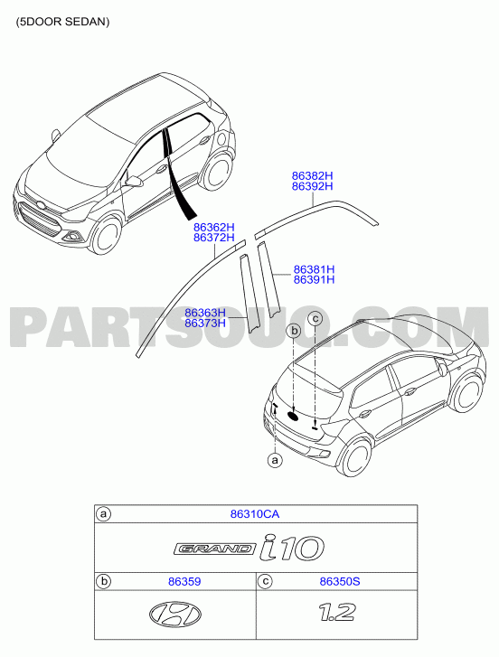 Hyundai i10 parts shop catalogue