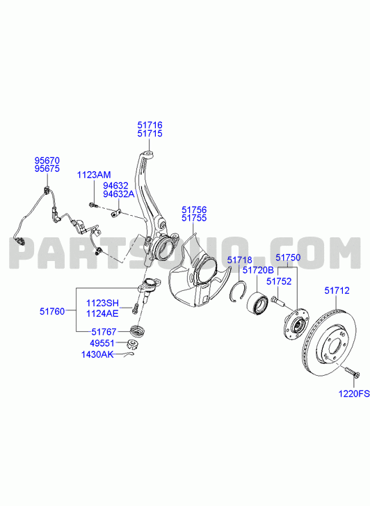FRONT AXLE HUB