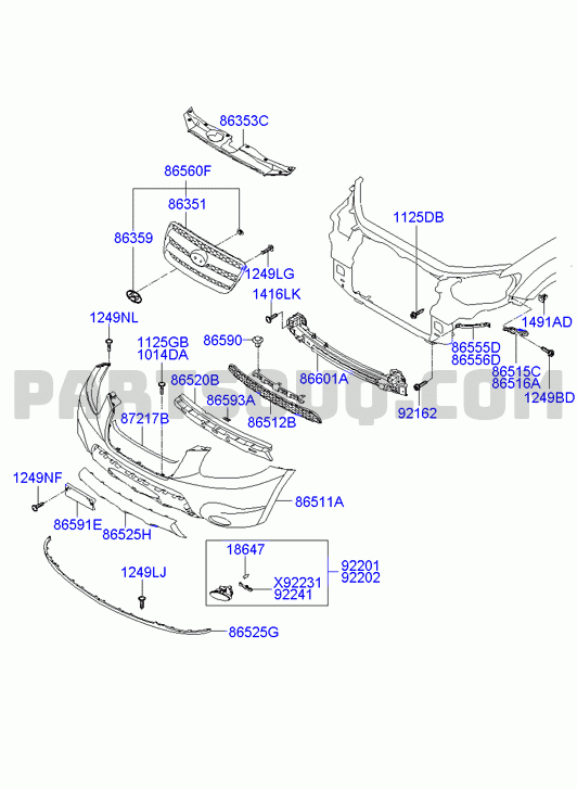 FRONT BUMPER; 01/02