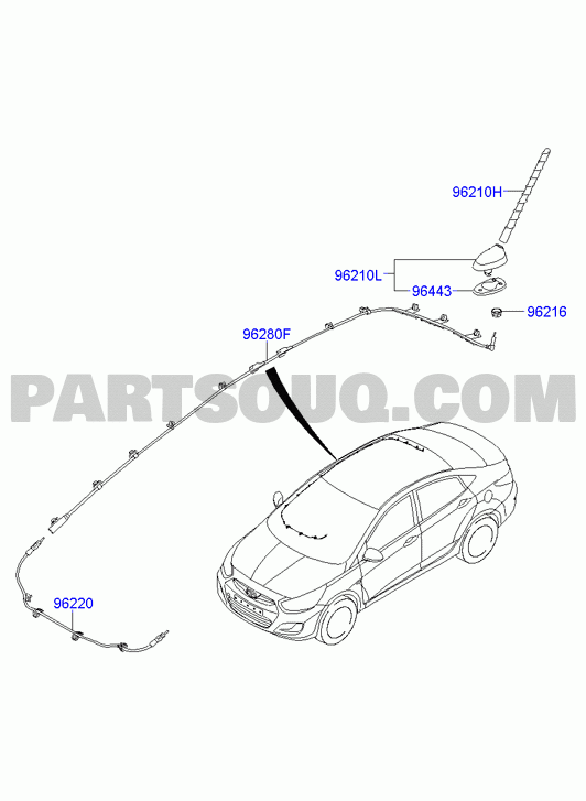 Hyundai accent antenna rubber deals