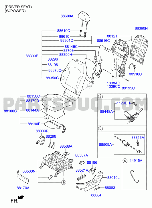 Hyundai ix35 shop drivers seat