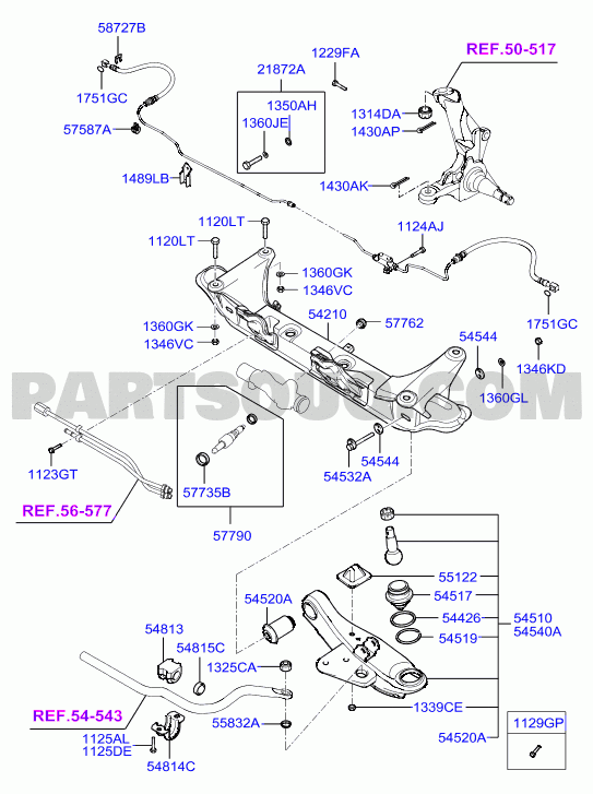 FRONT SUSPENSION CROSSMEMBER & LOWER ARM