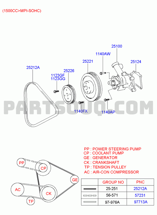 COOLANT PUMP; 01/02
