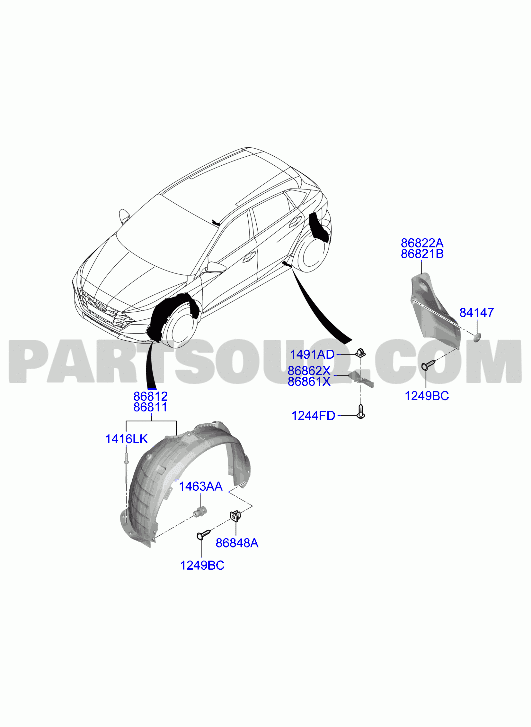 TRIM | Hyundai i20 20 (2020-2023) 2020 2023 | Parts Catalogs 