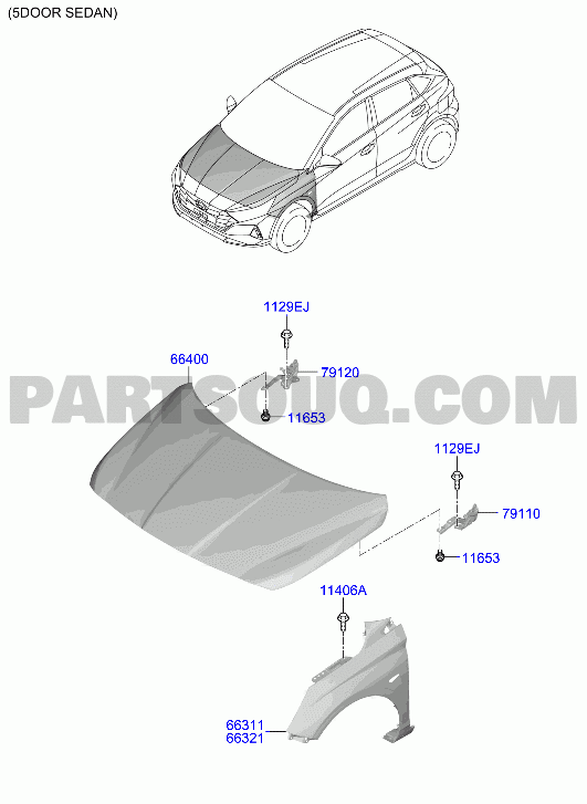 BODY | Hyundai i20/BAYON 21 (2020-) 2020 EUR;GEN | Parts Catalogs 