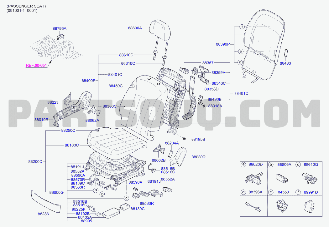 Genuine Hyundai 88275-3N000-HZ Seat Shield Cover Cap