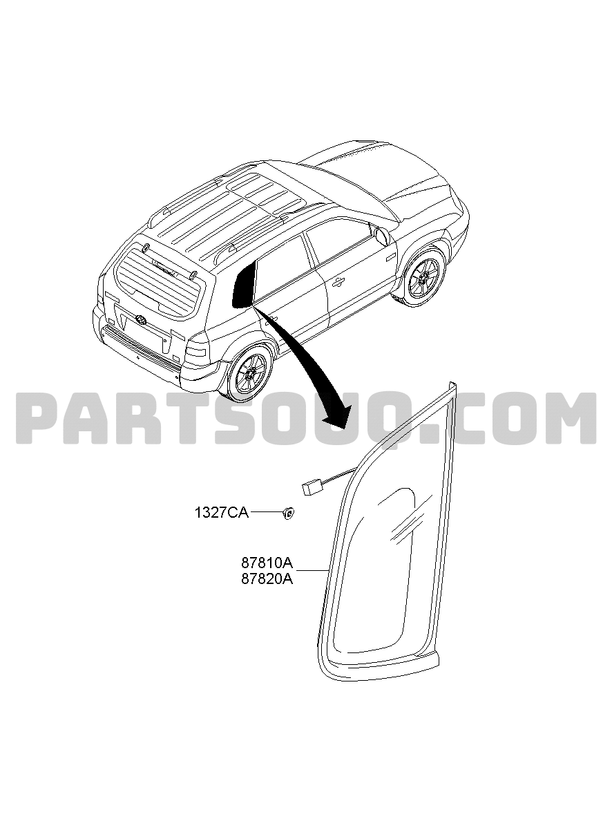 QUARTER WINDOW Hyundai Tucson Tucson R V Parts Catalogs PartSouq