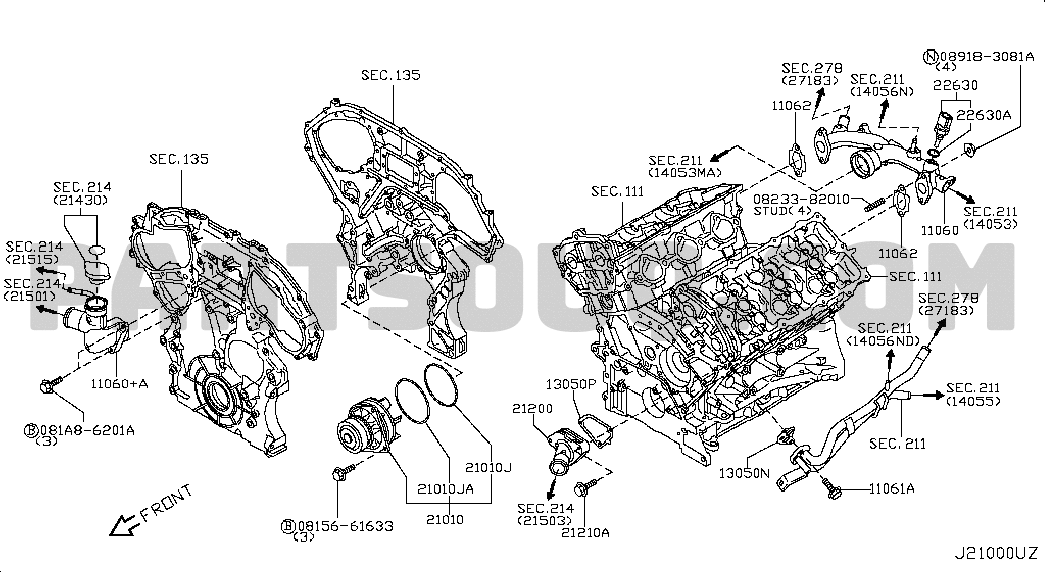 WATER PUMP, COOLING FAN & THERMOSTAT
