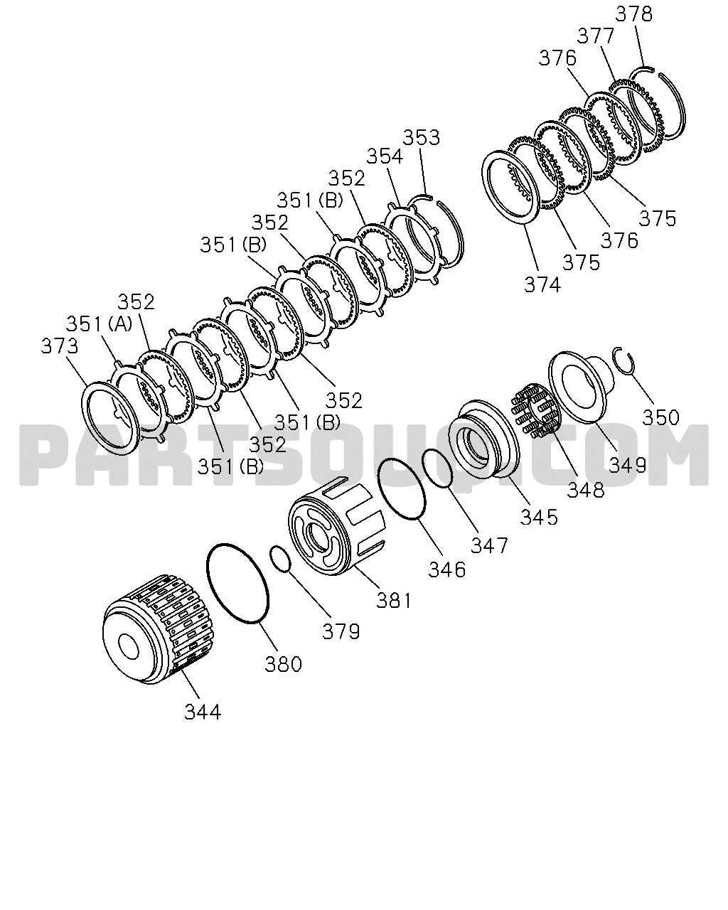 2-45 - AUTO TRANS CLUTCH AND PLANETARY GEAR | Isuzu TFR/TFS
