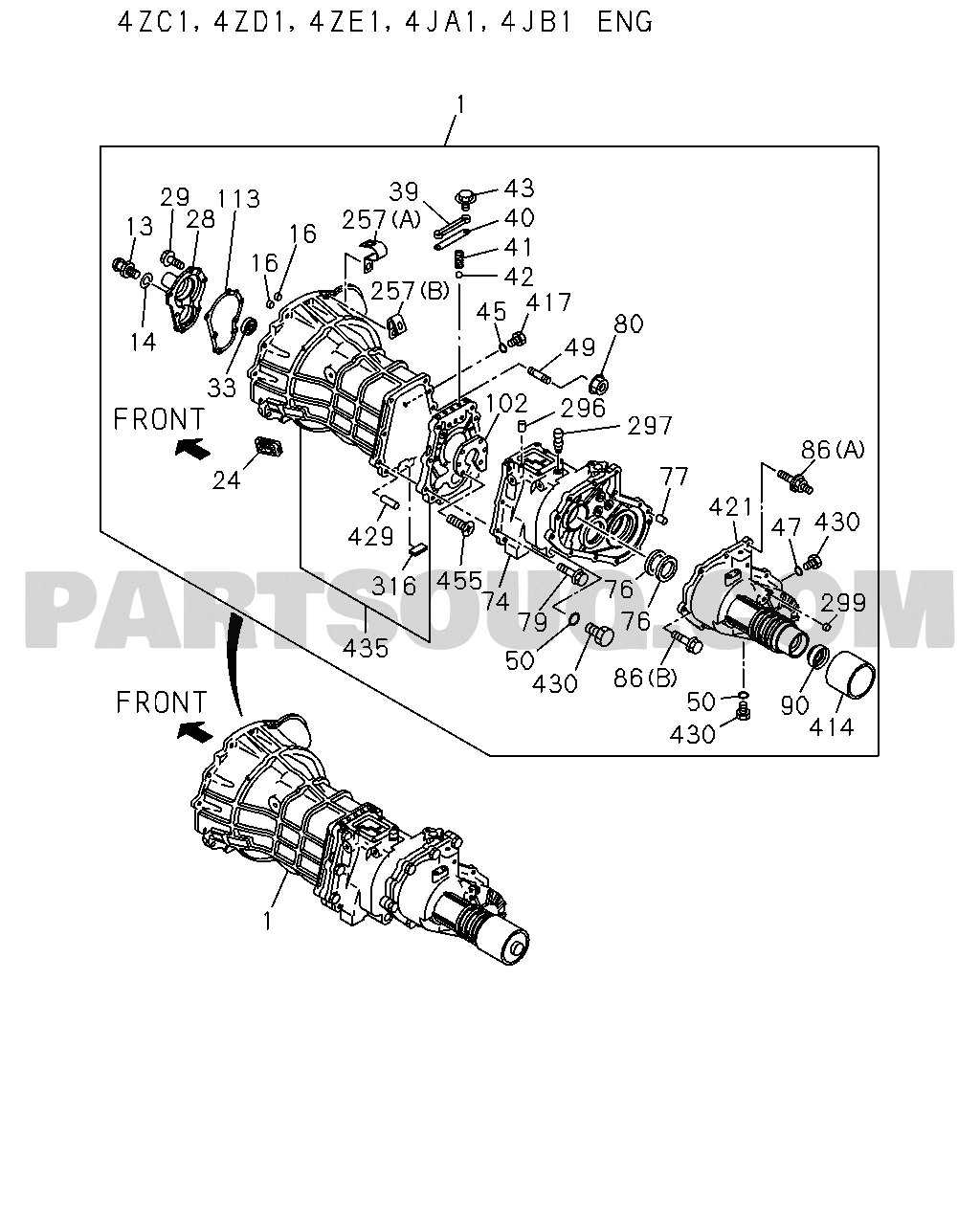 2-20 - MANUAL TRANSMISSION ASM AND CASE, M/T MUA 5 SPEED 4X4 2-20 - MANUAL TRANSMISSION ASM AND CASE, M/T MUA 5 SPEED 4X4