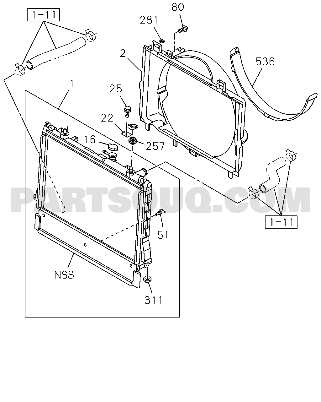 1-10 - RADIATOR, RADIATOR | Isuzu TFR/TFS MIDDLE EAST PICKUP TF 
