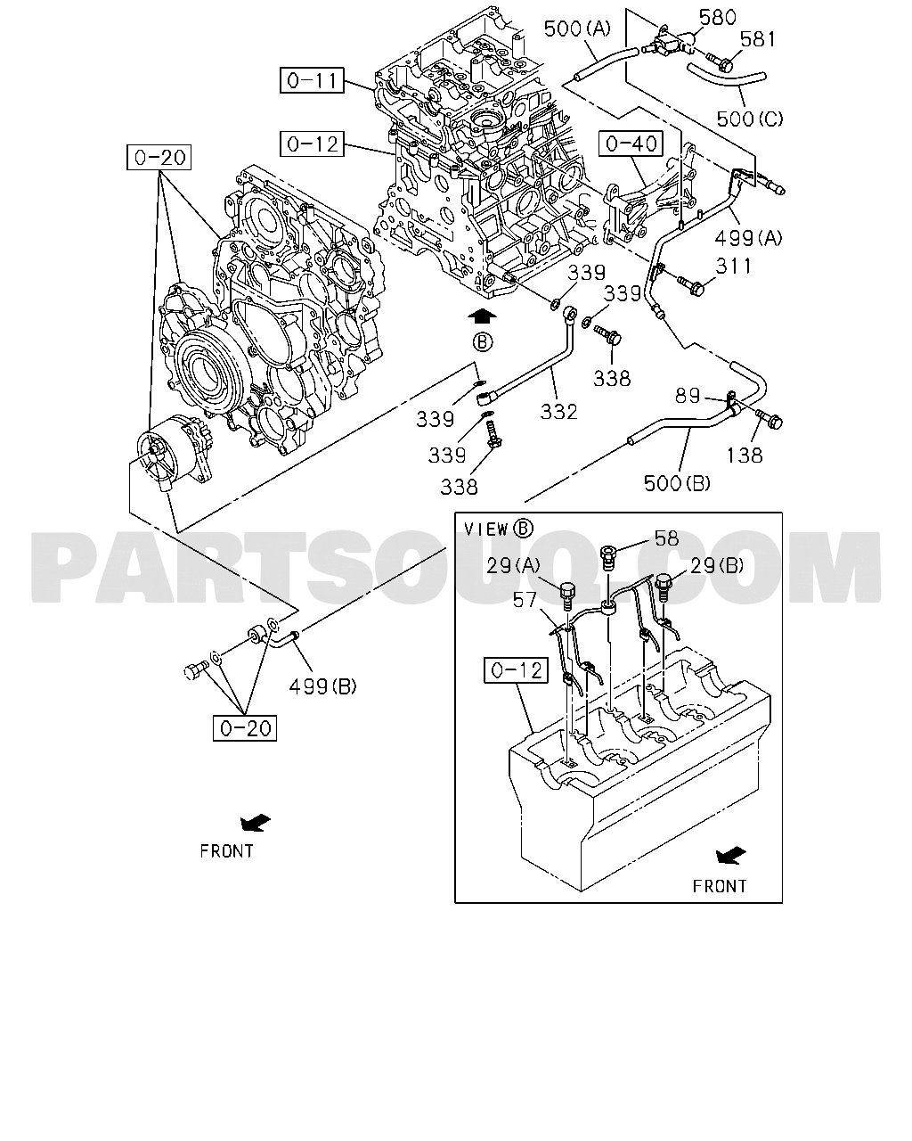 0-52 - OIL AND VACUUM PIPING; ENGINE, 4JJ1-TCX,4JK1-TCX(NO.1
