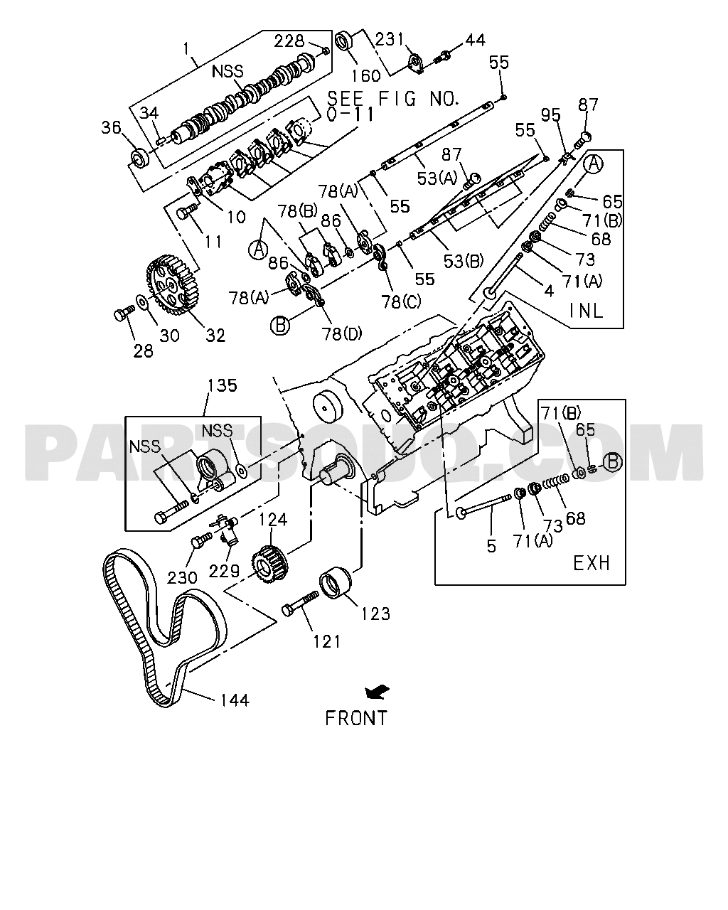ISUZU UBS-RHD SUV 0-14 - CAMSHAFT AND VALVE, 6VD1 SOHC ENG