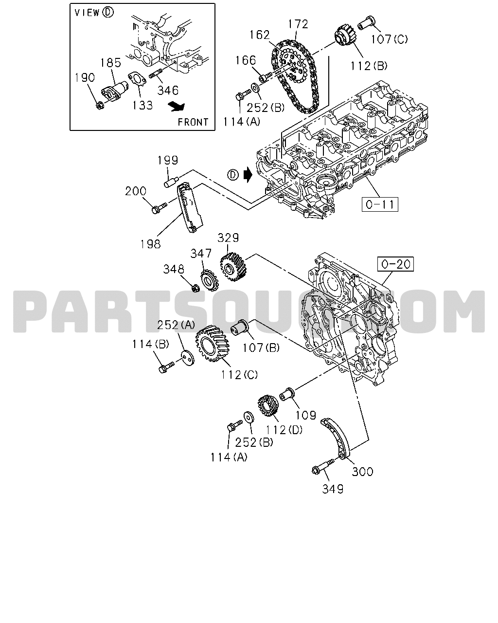0-14 - CAMSHAFT AND VALVE, IDLE GEAR;4JJ1-TCX,4JK1-TCX