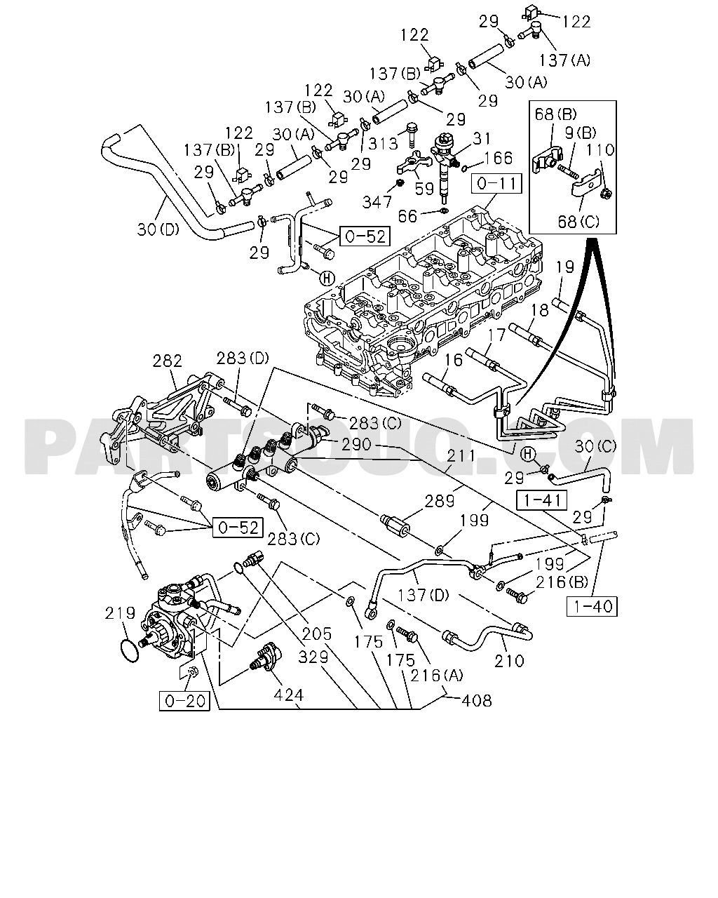 0-40 - FUEL INJECTION SYSTEM, 4JK1-TCY | Isuzu TFR/TFS-LHD PICKUP