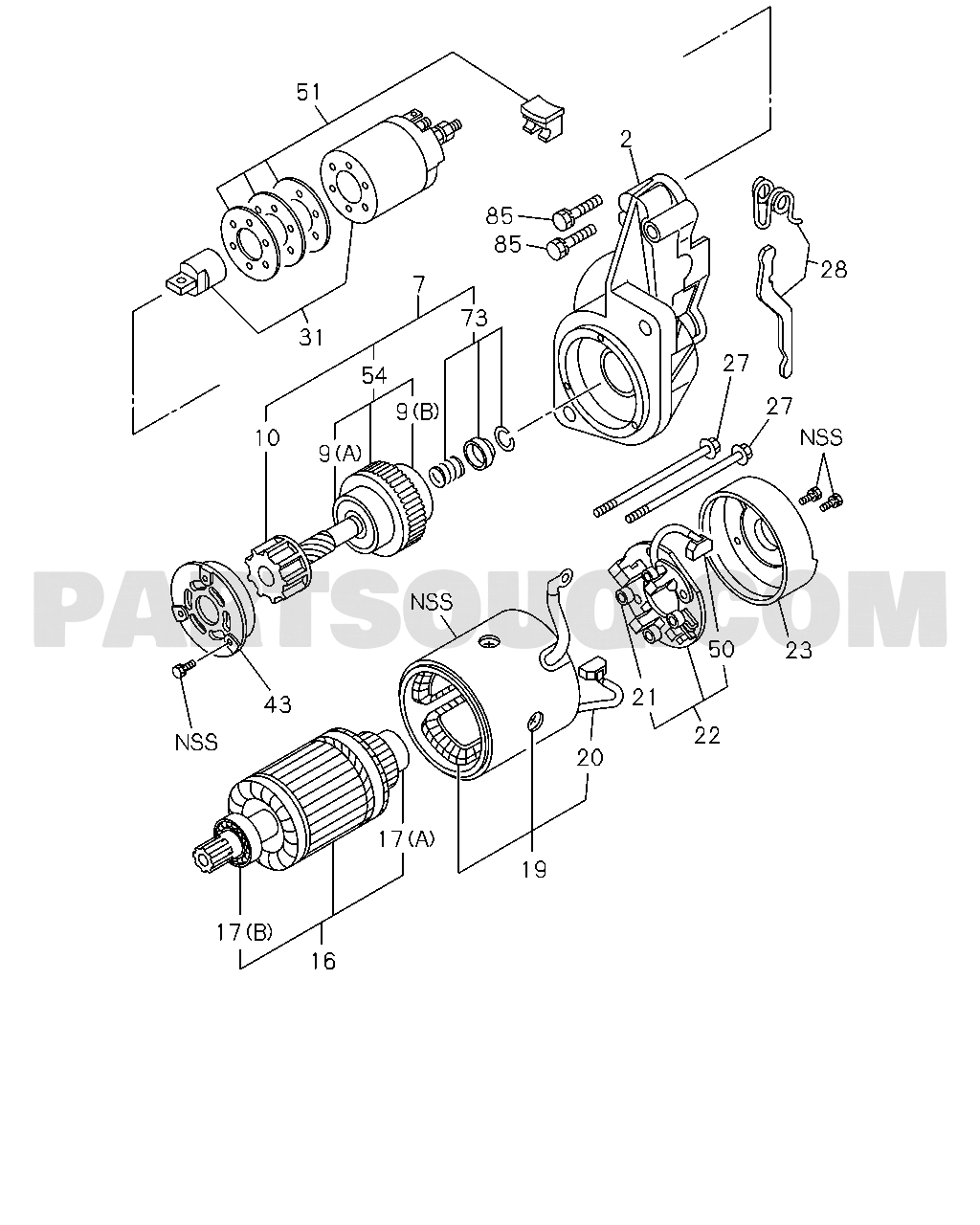 0-65 - STARTER, 4JA1-T | Isuzu TFR/S GM MIDDLE EAST PICKUP TF 