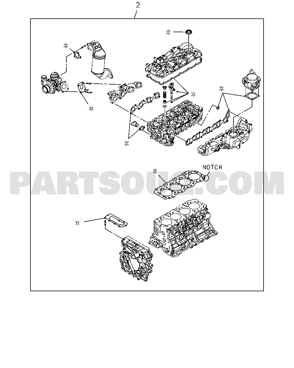 0-05 - ENGINE GASKET KIT, 4JK1-TCX(NO.2) | Isuzu TFR/TFS LHD