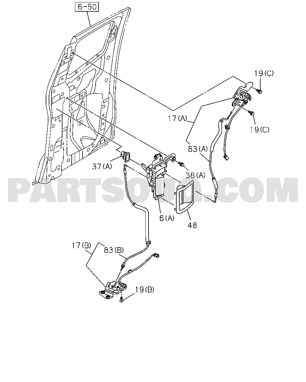大特価!! 6-52 Isuzu | NO.1 CAB EXTENDED HANDLE, AND LOCK DOOR REAR - テープ・マスキングテープ