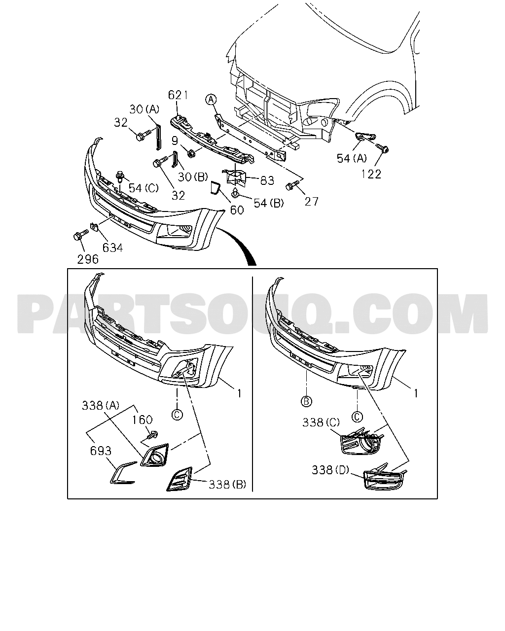 6. Exterior Body, Glass Mounting, Door Trim, Molding | Isuzu TFR