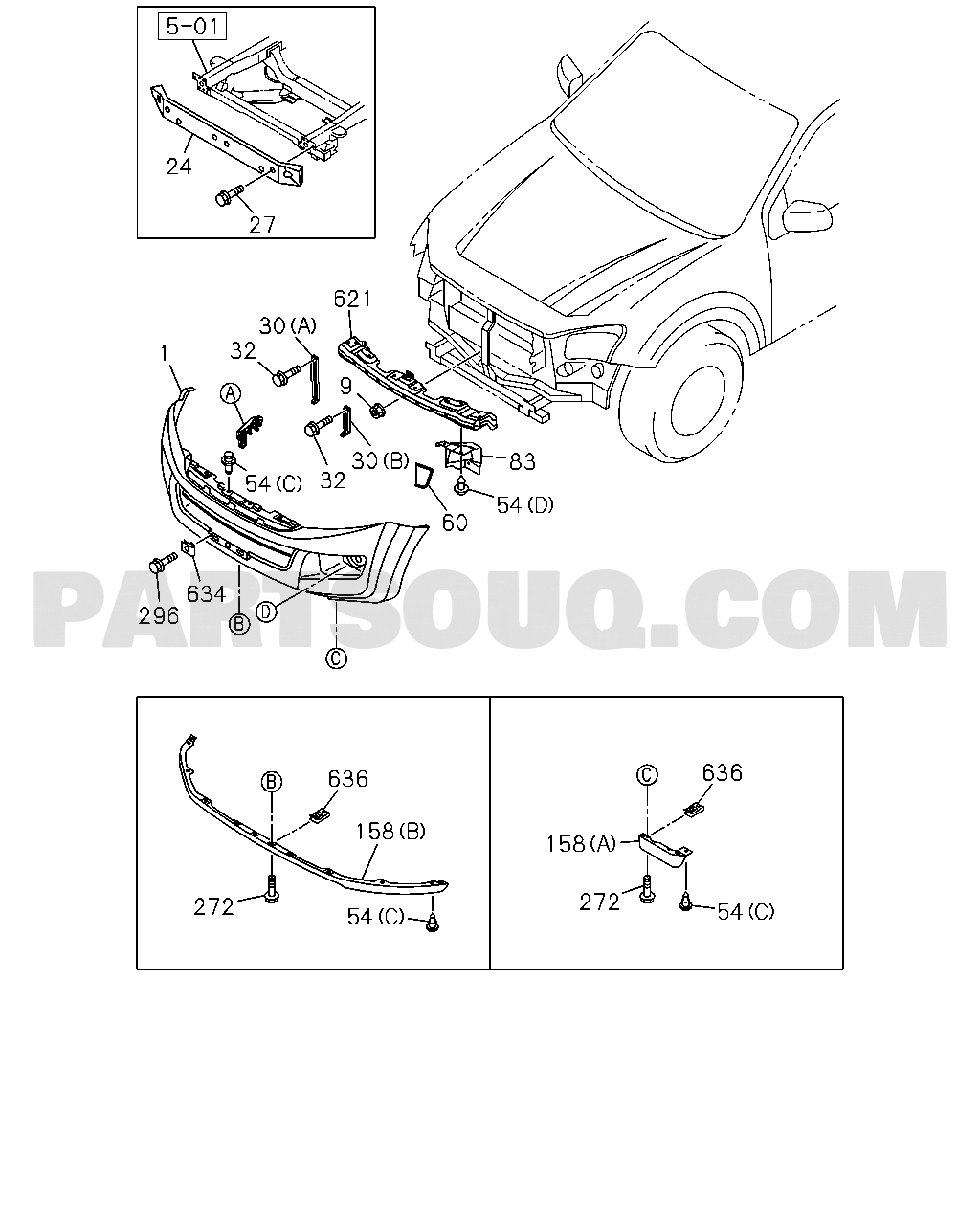 6. Exterior Body, Glass Mounting, Door Trim, Molding | Isuzu TFR