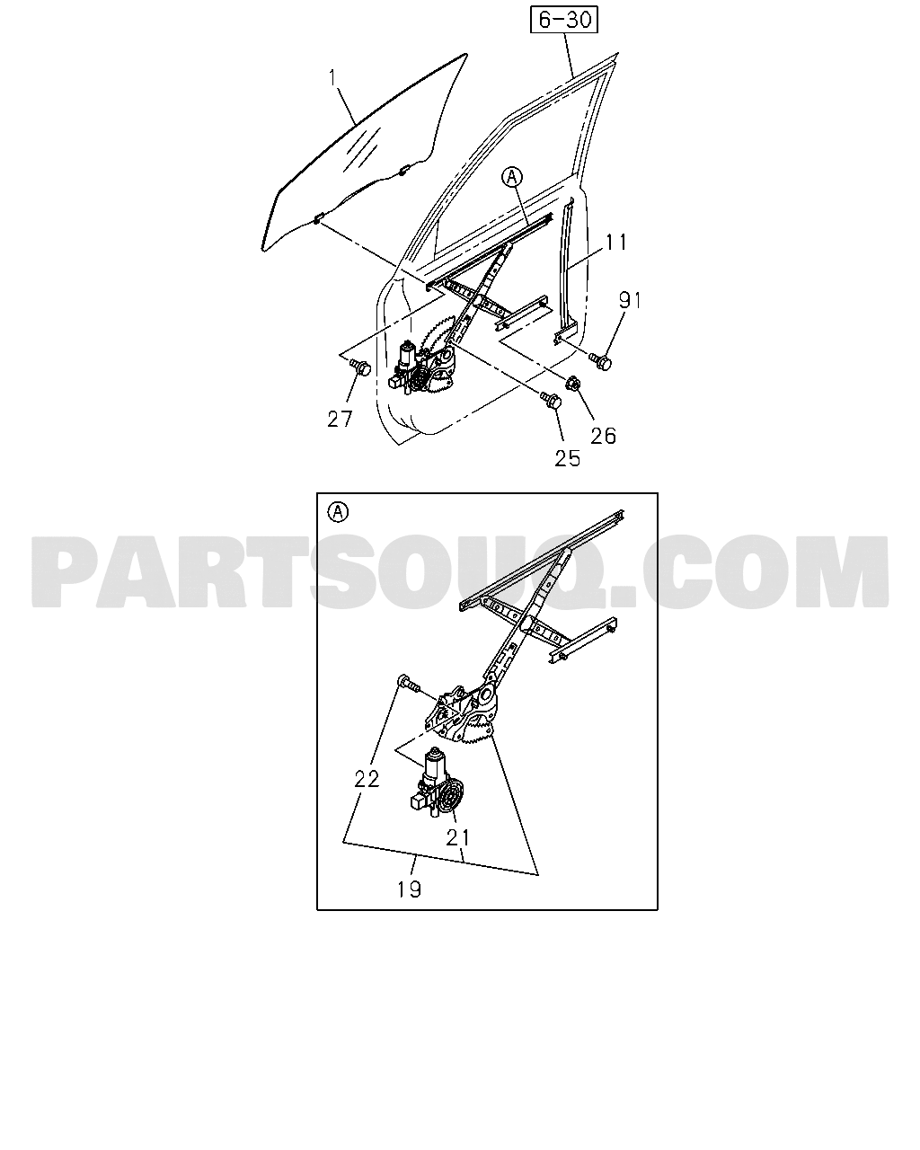 6. Exterior Body, Glass Mounting, Door Trim, Molding | Isuzu UCR
