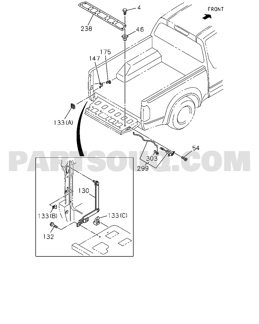 9-33 - REAR BODY; GATE AND SIDE GUARD, OTHER PARTS NO.1 | Isuzu