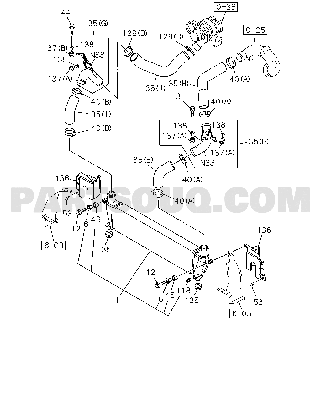 1-35 - CHARGE AIR COOLER, RZ4E | Isuzu TFR/TFS THAILAND PICKUP TF