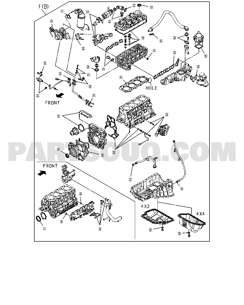 0-05 - ENGINE GASKET KIT, 4JK1,4JJ1 NO.1 | Isuzu TFR/TFS RHD