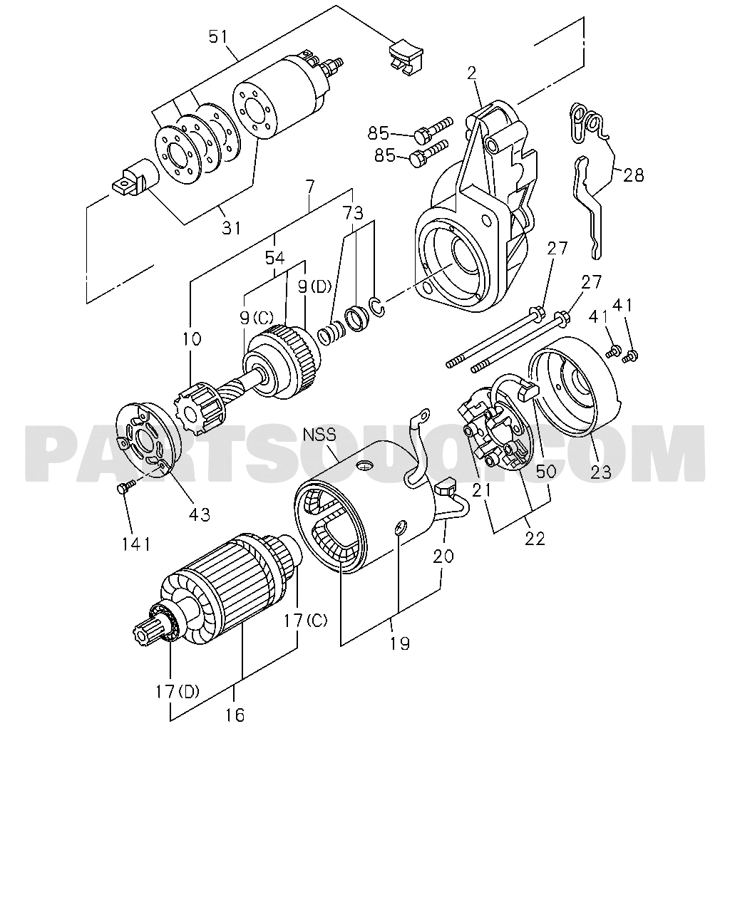 0-65 - STARTER, 4JA1 | Isuzu TFR/TFS LHD PICKUP TF | Parts