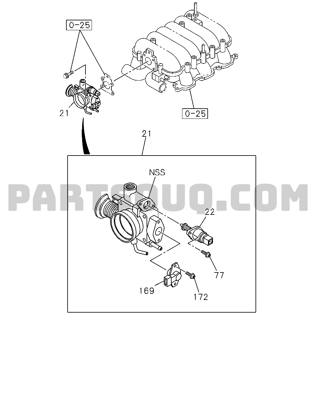 ISUZU TFR/TFS-LHD PICKUP 0-35 - ENGINE CONTROL VALVE AND LEVER, 6VE1