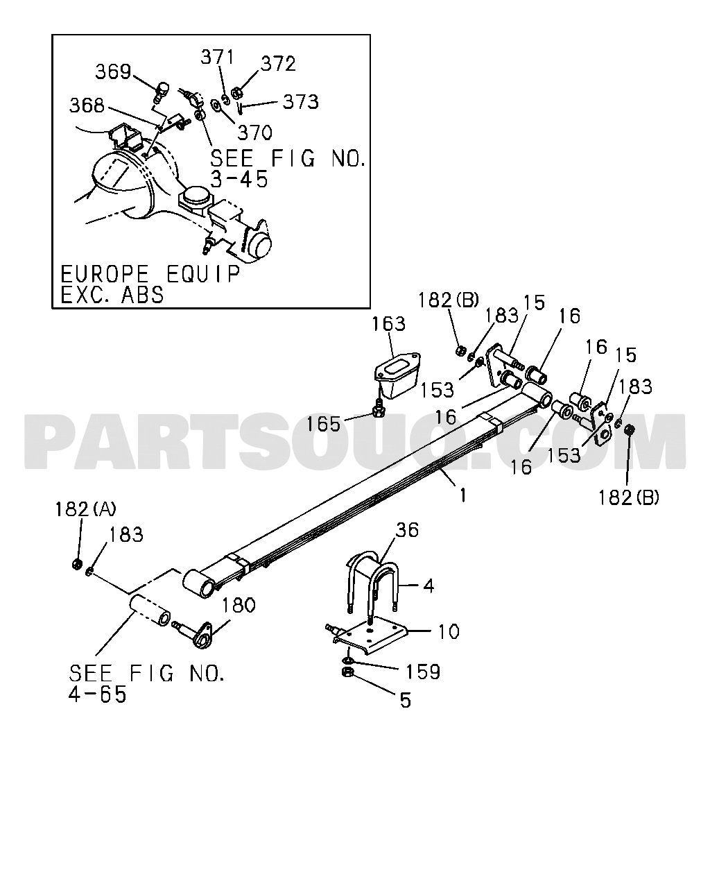 ISUZU UBS-RHD SUV 4-60 - REAR SUSPENSION, LEAF SPRING