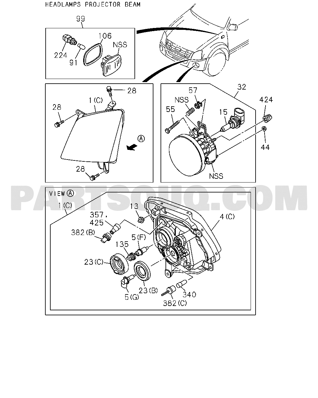 8-01 - LAMP; FRONT AND FRONT SIDE, 